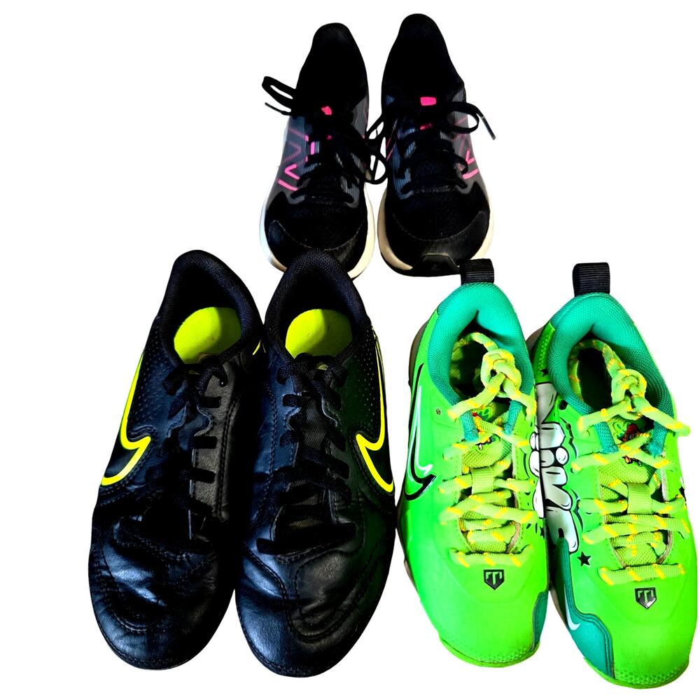 Nike + More Girl's Size 10 11 c Sneaker Tennis Shoes Cleats Bulk Lot of 3